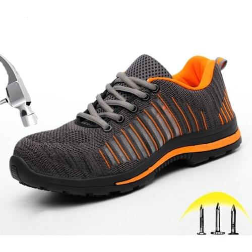 Fashion Steel Toe Indestructible Safety Shoes for Men Women Breathable Summer Non slip Mesh Industrial Construction Work Boots