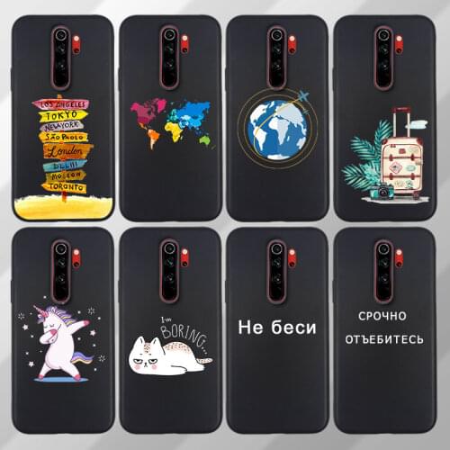 Soft Case For Xiaomi Redmi Note 8 Pro A 8T Redmi 8A 8 Case Silicone Back Cover Travel Map For Redmi Note 8T Redmi8 TPU Case