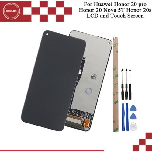 Ocolor For Huawei Honor 20 Pro Honor 20S LCD Display and Touch Screen Replacement For Huawei Honor 20 Nova 5T Phone With Tools