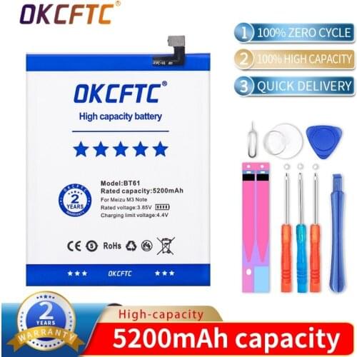 OKCFTC Original BT61 Battery For MEIZU M3 Note/Note3/L681h/M681h Mobile Phone Rechargeable battery + Gift Tools