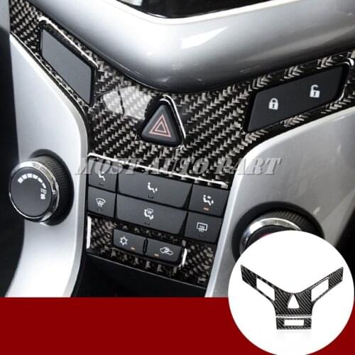 Carbon Fiber Center Console Button Trim Cover 2pcs For Chevrolet Cruze 2009-2015 Car accesories interior Car decoration