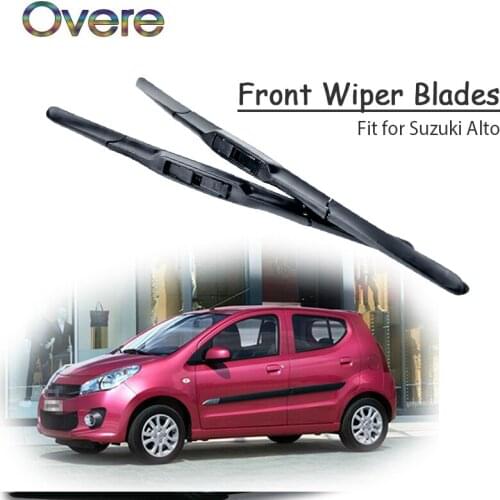 Overe 1Set Rubber Car Front Wiper Blade Kit For Suzuki Alto Mk5 2014 2013 2012-1994 Windscreen Original Wiper Accessories
