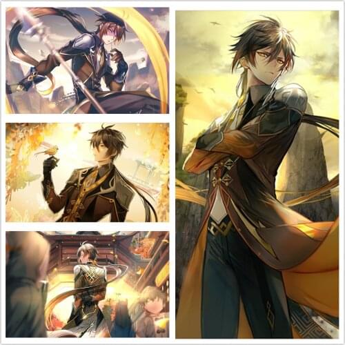 Genshin Impact Series Posters HD Poster Anime Girl Poster Sticker Home Decor Study Bedroom Bar Cafe Wall Painting & Calligraphy