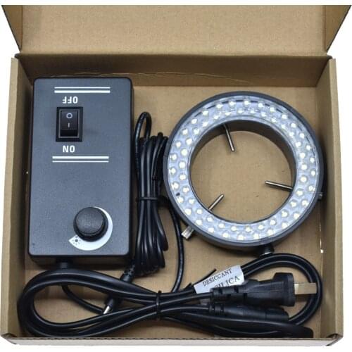 Adjustable 60 LED Ring Light illuminator Lamp For Industry Video Stereo Microscope Lens Camera Magnifier