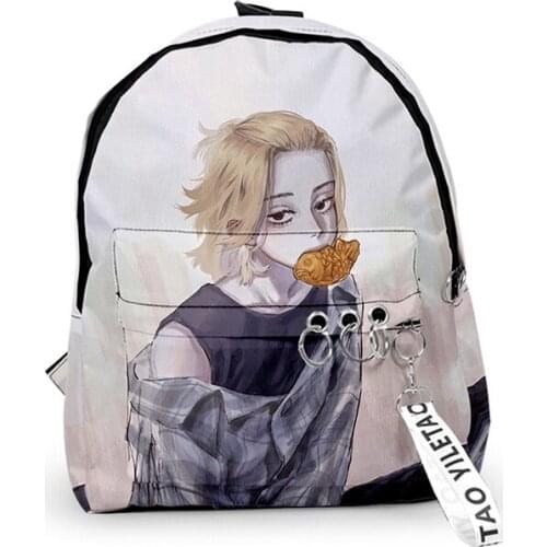 Anime Tokyo Revengers 3D Backpack Tokyo School Bags Women Men Small Laptop Backpacks Manjiro Ryuguji Ken Harajuku Travel Bag
