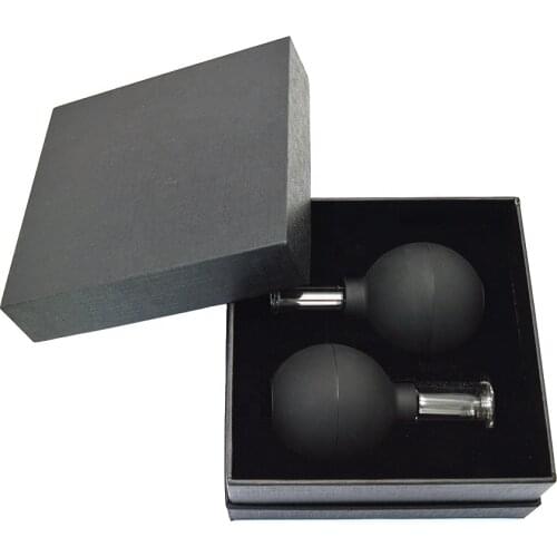 Silicone Glass Cupping Vacuum Massage Cup With a Grey Gift Box