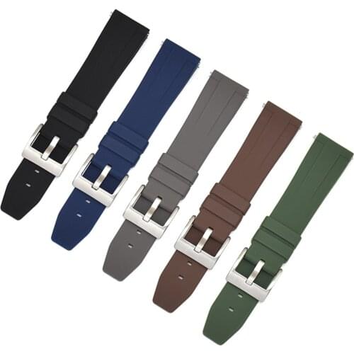 Silicone Ruber Watch Strap Band 18mm 20mm 22mm 24mm Watchbands Waterproof Belt Watch Accessories Quick Release Spring Bar