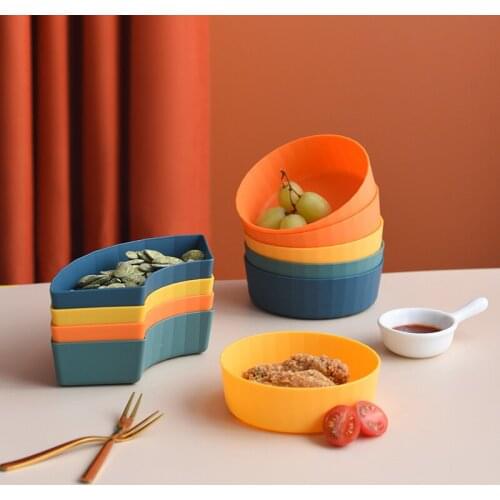 Japanese Family Bone Spitting Plate Plastic Multi-Purpose Snack Plate Fruit Plate Table Storage Snack Plate