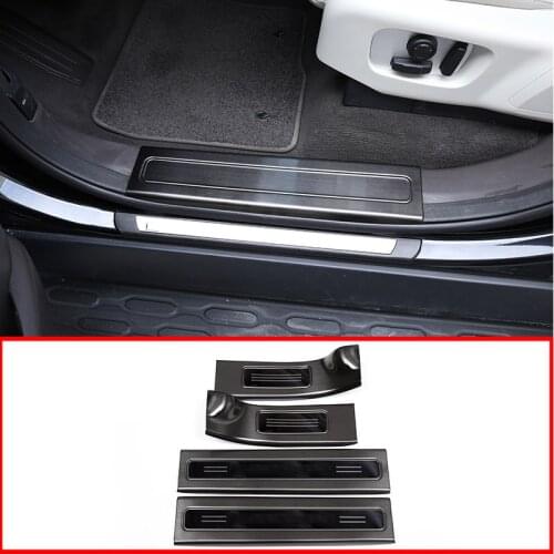 304 Stainless Inside Door Sill Scuff Threshold Protector Plate Cover Trim Accessory For Land Rover Discovery 5 LR5 L46 2017-2020