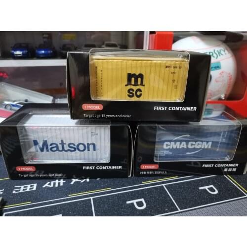 1:64 alloy die-casting car container model can open the door can be piled up high scene layout decoration collection toys