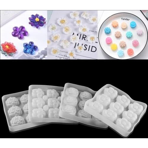 1pcs 3D Flower Silicone Molds Fondant Craft Cake Candy Chocolate Sugar Ice Pastry Baking Tool Mould Soap Mold Cake Decorator
