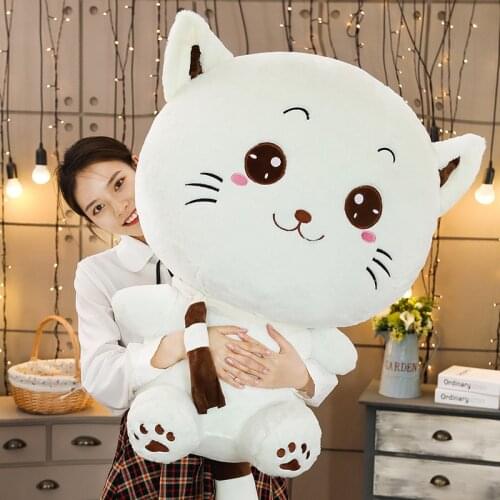 1Pcs Big Face Cat Doll Cats Stuffed Toys Cat Plush Toys Doll for Kids Party Birthday Cute Gifts for Girl Kawaii Plush Pillows