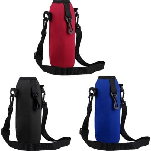 750ML Outdoor Sports Water Bottle Case Adjustable Bottle Carrier Insulated Neoprene Water Bottle Holder Bag Case Pouch Cover