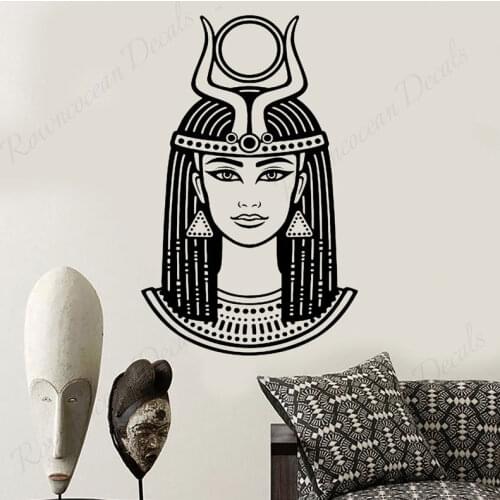 Africa Egyptian Queen Wall Sticker Vinyl Home Decor Living Room Bedroom Ancient Egyptian Art Decals Removable Murals 4613