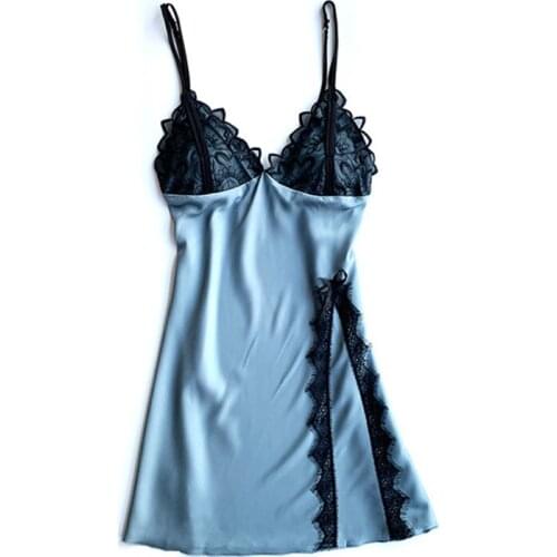 Bathrobe new пижама women summer sexy lace night skirt rayon solid color Nightwear seduction night skirt Nightgown