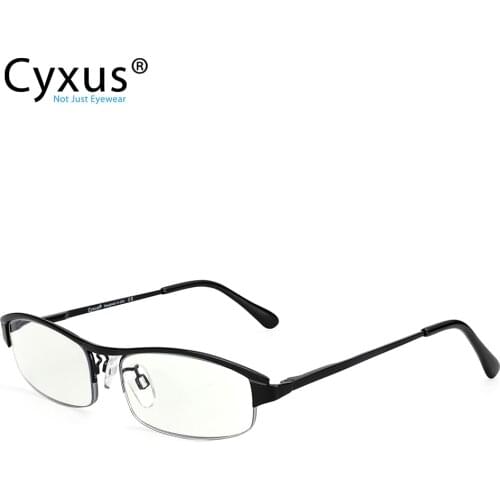 Cyxus Anti Blue Light Reading Glasses for Men Women ClearLens Half Frame Presbyopic Eyeglasses Unisex Eyewear 2202