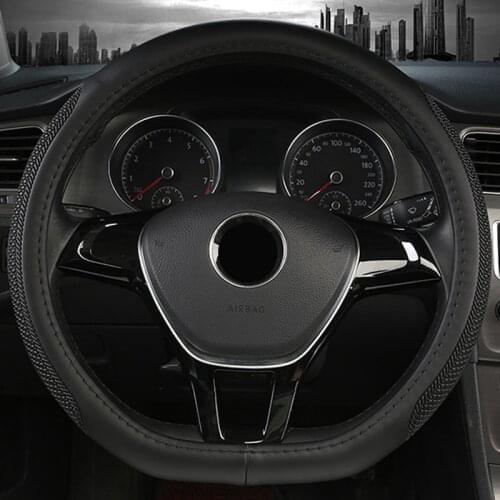 D Shape Car Steering Wheel Cover Wrap For Seat Ateca Leon 4 Leon ST 2020 2021 2022 ARONA 2021 2022 D Type Non-slip Funda Volante