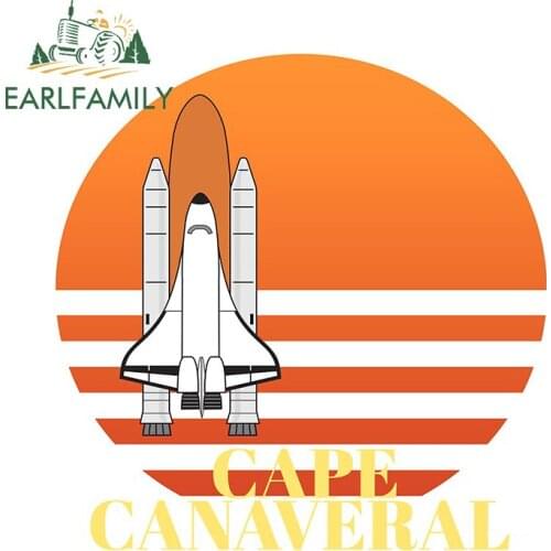 EARLFAMILY 13cm x 10.1cm For Cape Canaveral Bumper Car Stickers Vinyl Material Decal Waterproof Car Assessoires Decoration