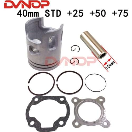 40mm piston & ring set (10mm pin) for Scooter Minarelli 1E40QMB JOG50 3KJ ZIP LS49 Hurricane F-act Matrix 50 Stels SKIF 50