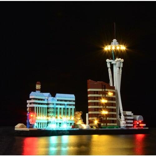 Moc Light Kit for 21047 Architecture Las Vegas Building Blocks Toys for Children Gifts No Blocks