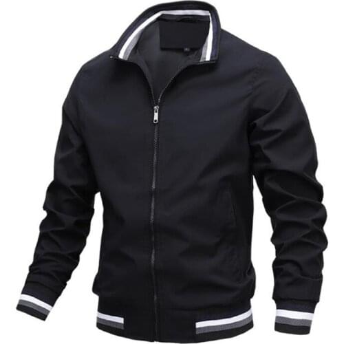 Mens Fashion Jackets and Coats New Mens Windbreaker Bomber Jacket Autumn Men Outdoors Clothes Casual Streetwear