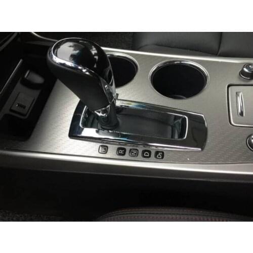 For Nissan Teana Altima 2016 2017 Car styling ABS Chrome Trim Car Gear head sticker style Gear Shift decoration Car Accessories