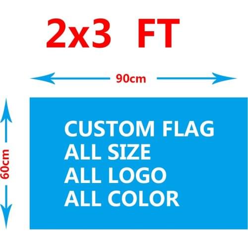 Custom gift flag 60X90cm (2x3FT) double side Polyester we design any logo any color home decoration Custom flag banner