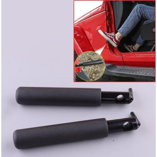 1 Pair Foot Pegs Rests Kick Pedal Panel Fit for Jeep Wrangler JK JKU JL 2007 2008 2009 2010 2011 2012 2013 2014 2015 2016-2018
