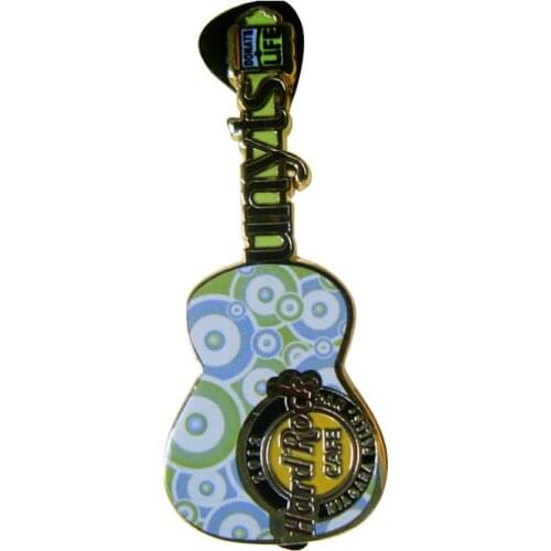 Custom Music Metal Badge Hot Sale Carved Guitar 3D Badge