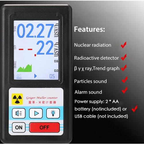 High-precision Geiger counter portable nuclear radiation dosimeter electronic radiation detector electromotive force instrument