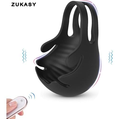 Penis Testicle Vibrator Massager Sex Toys for Men Delay Ejaculation Male Wireless Remote Control Exercise Egg Scrotum Stimulator