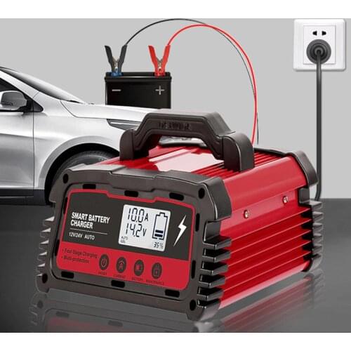 DC 100V 10A /DC200V 20A Car battery charger Automatically adapt to DC12V DC24V Intelligent pulse repair type lead-acid battery