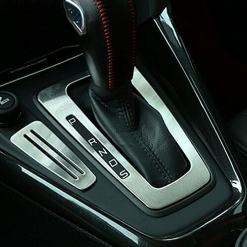 My Good Car Stainless Steel Gear Shift Panel Protection Cover Post Card Parking Solt Sequins Sticker for Ford Focus 4 2013