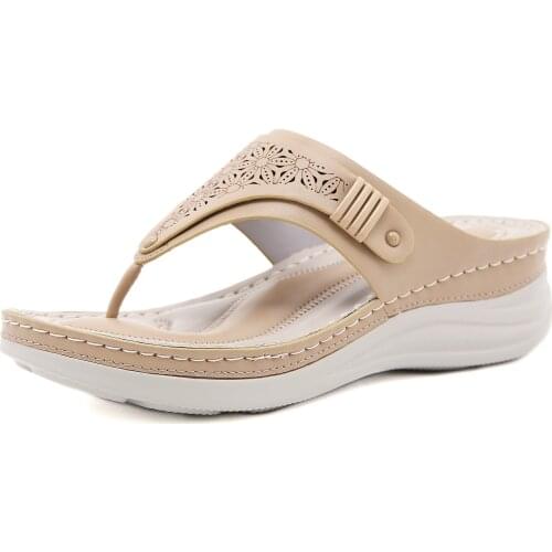 Sa Demeng wedge slippers women shoes flip flop 2021 summer Comfortable soft big size 41 42 woman slides sandals ladies female