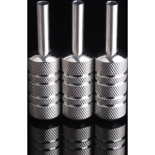 1PCS 22MMStainless Steel Tattoo Grip With Back Stem Professional Tattoo Machine Grips Tattoo Tubes Tips Tool Free Shipping