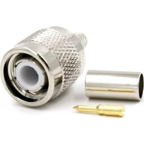 100PCS new TNC male plug RF connector crimping RG58 RG142 RG223 LMR195 50-3 cable wholesale