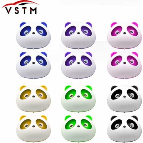 2PCS Cute Panda Car Styling Air Freshener Perfume ambientador para auto for Air Vent Decoration Car Smell Flavors Accessories