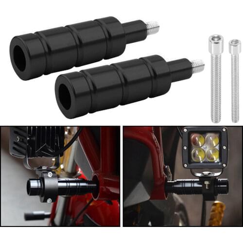 2PCS Motorcycle Front Fender Light Mount Bracket LED Fog Spotlight Modification M8 M6 Pedal Light Stand Shock Absorber Bracket