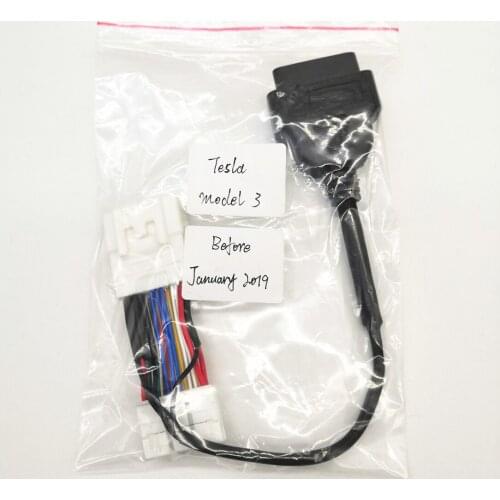 20 Pin Male Female Connector Before January 2019 Tesla Model 3 OBD II Diagnostic Harness Electric Cable 6098-5622/6098-5613