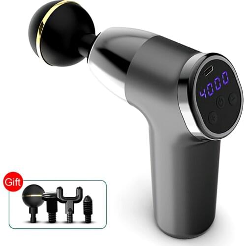 2020 New LCD Display Mini Massage Gun Neck And Back Percussion Massager Relax Body Relaxation Electric Home Exercise Equipment