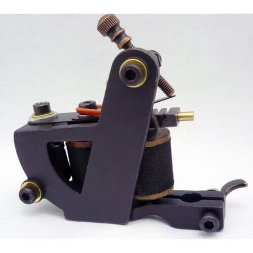 5Pcs/lot Professional Handmade Tattoo Machine 10 Wrap Coils Iron Cast Frame Custom Tattoo Gun For Liner Shader HTM-6278