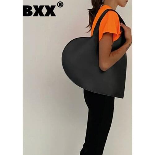 [BXX] Simple High Capacity PU Leather Bags For Women 2021 Summer Branded Shoulder Bag Handbags Trending Luxury Hand Bag HS600