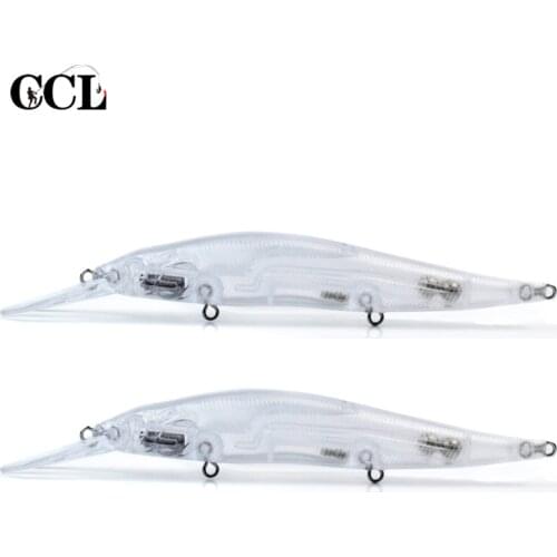 CCLTBA 20pcs/lot Fishing Minnow Lure Clear Lure Hard Body Blank 13.5cm 13g Jerkbait Floating Hard Minnow wobbler Bait Unpainted