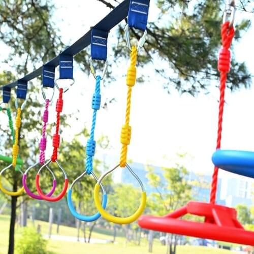 Childrens Swing Flat Belt Suspension Loop Outdoor Hand Climbing Sports Rope Obstacle Walking Flat Belt Balance Training