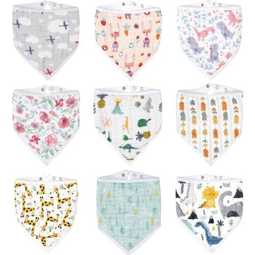 9 Colors Baby Cute Cotton Gauze Triangle Scarf Newborn Soft Saliva Towel Waterproof Bib Skin-friendly And Comfortable Kid Towel