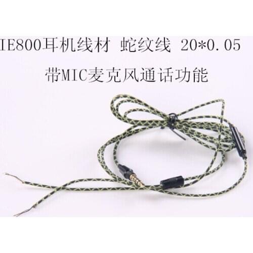 IE800 with mic remote replacement cable DIY wire for repair headset