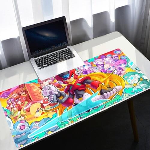 Gaming Keyboard Pad for Mouse and Keyboard Big Mousepepad Megaman X Mousepad Mat Computer Deskmat Rugs Pc Gamer Diy Table Pads
