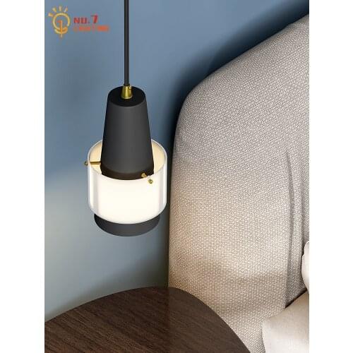Individual Modern Simple Pendant Lights Led E27 Iron Art Glass Lights for Living/dining Room Bar Bedroom Bedside Restaurant Cafe
