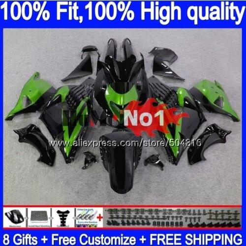 Injection For KAWASAKI ZX-14R ZX14R 12 13 14 15 16 17 87MC.137 ZZR1400 ZX 14R 2012 2013 2014 2015 2016 2017 Green black Fairing