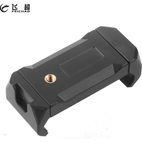 FEICHAO Plastic Mobile Phone Clip Clamp Bracket Holder Stand Support Retractable Mount with Cold Shose Dual UNC1/4 Screw Hole